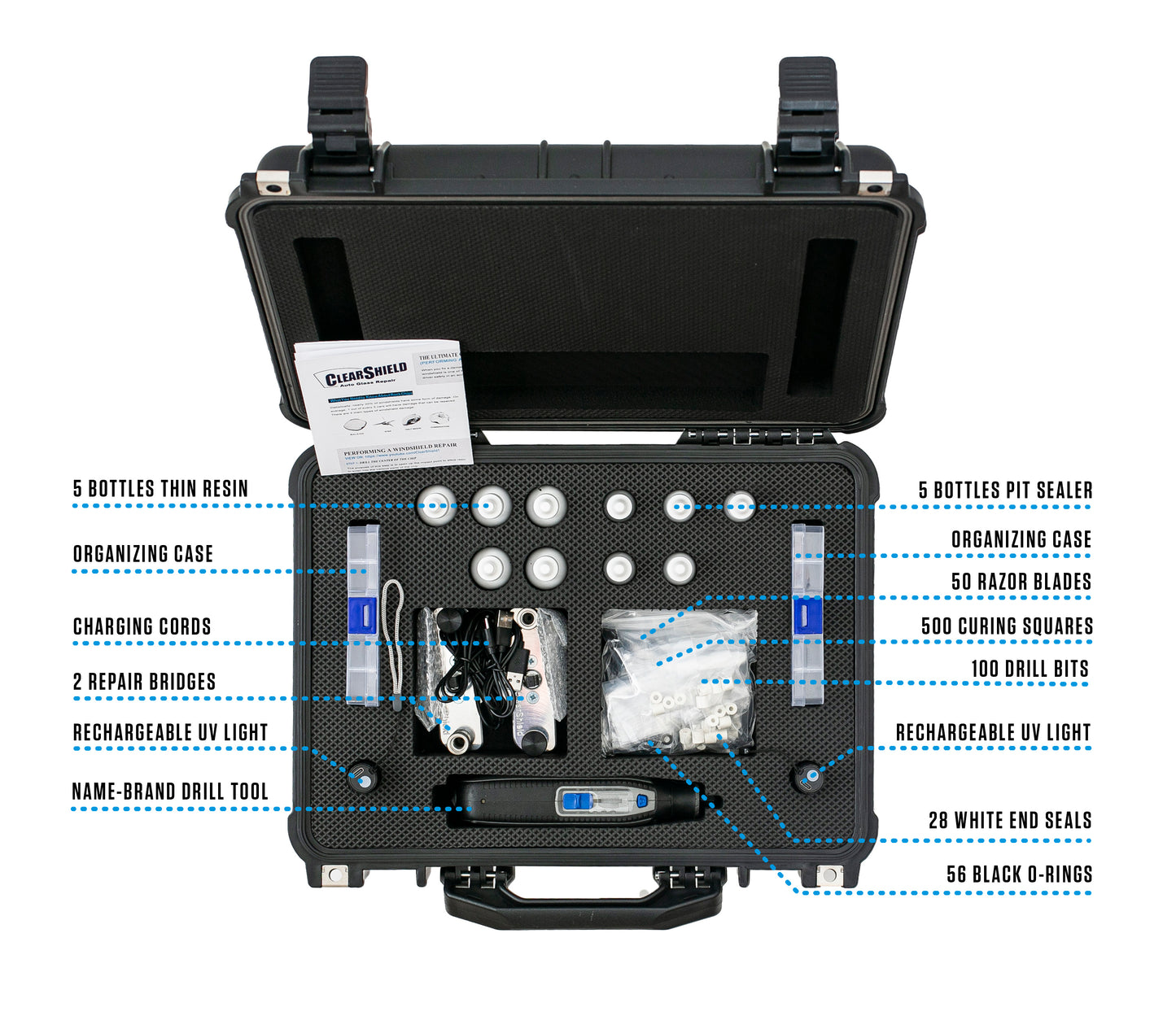 Ultimate Windshield Repair Kit [1,000 Repairs] ClearShield Supplies Auto Glass Repair