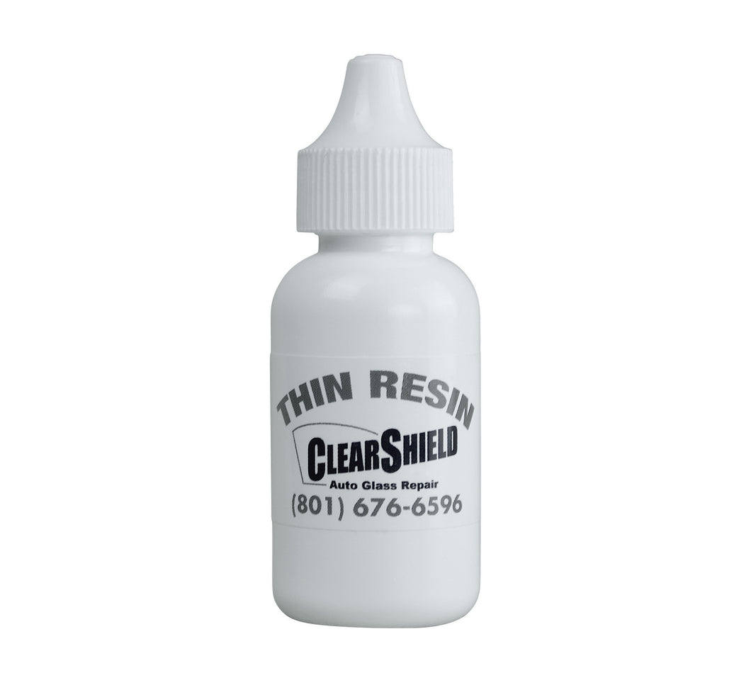 bottle of clearshield supplies thin resin